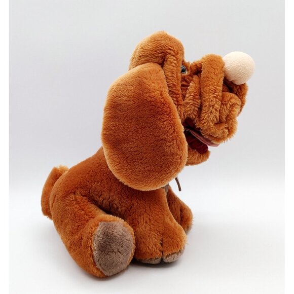 Ganz Bros. Wrinkles Dog 10" Rare Dark Brown 1981 Sitting Hound Dog 1845426 - Picture 3 of 6